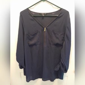 Navy Blue Blouse, Size 2X